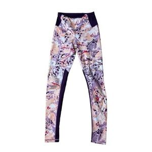 Lucy Pink Purple Colorful Yoga Leggings with Inner Pocket - Size XS